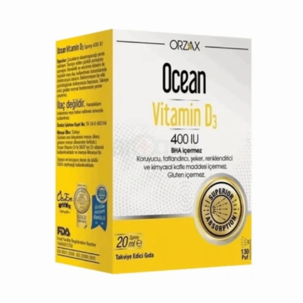 Ocean Vitamin D3 400 IU Drop-(20 ml)