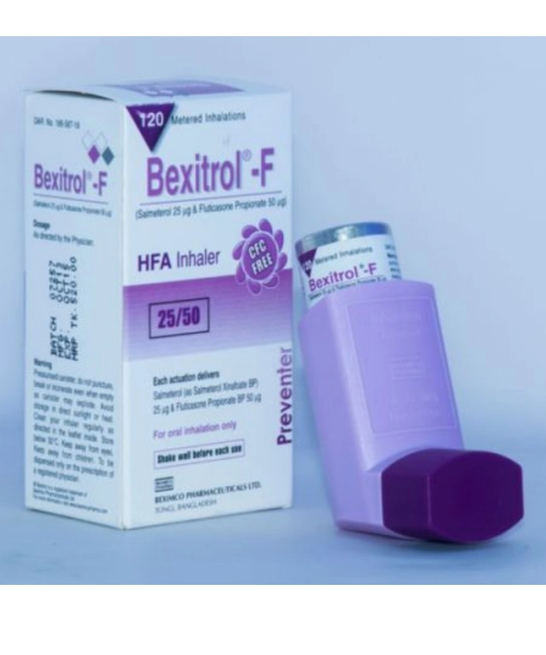 Bexitrol F HFA 25/50 Inhaler-120 metered doses · Online Medicine Bazar ...