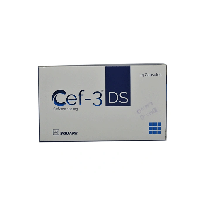 Cef-3 DS 400 mg Capsule-7's Strip