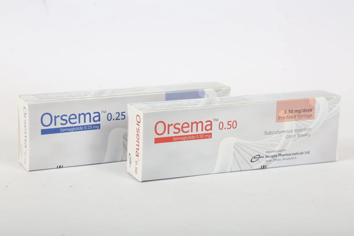 orsema semaglutide | 0.5 mg/0.375 ml | Injection | ওরসেমা ০.৫ মিগ্রা/০.৩৭৫ মিলি ইঞ্জেকসন | Incepta Pharmaceuticals Ltd. | Indications, Pharmacology, Dosage, Side Effects and more orsema semaglutide Thuốc Orsema Semaglutide