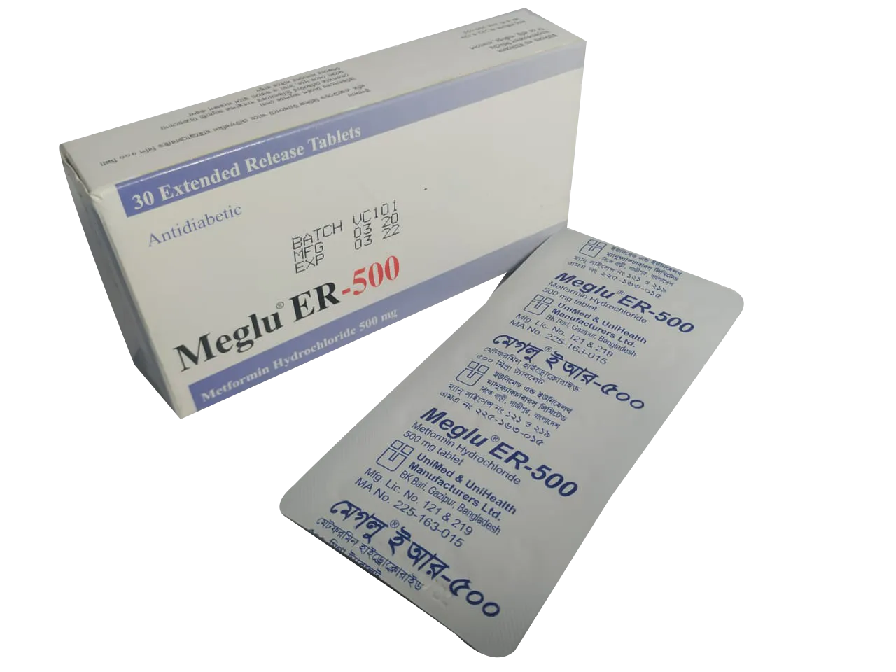 Meglu ER 500 mg Tablet-10's Strip