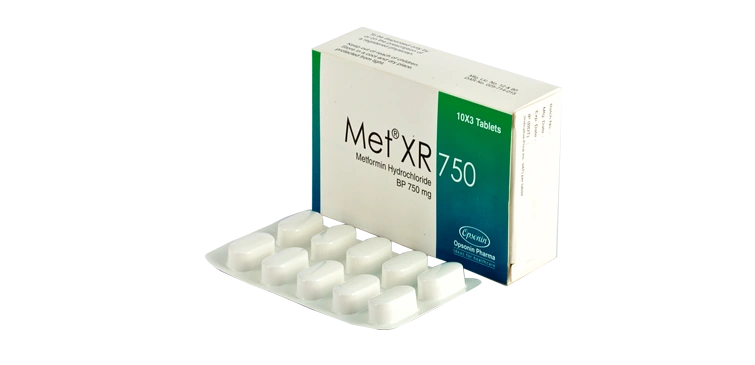 Met XR 750 mg Tablet-30's Pack