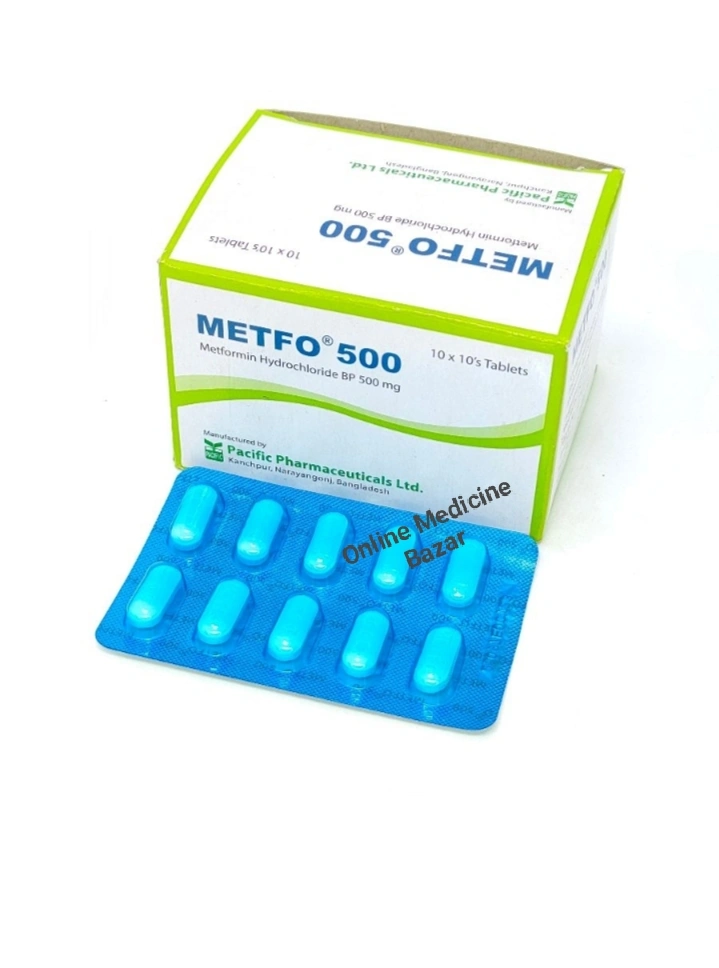 Metfo 500 mg Tablet-10's Strip