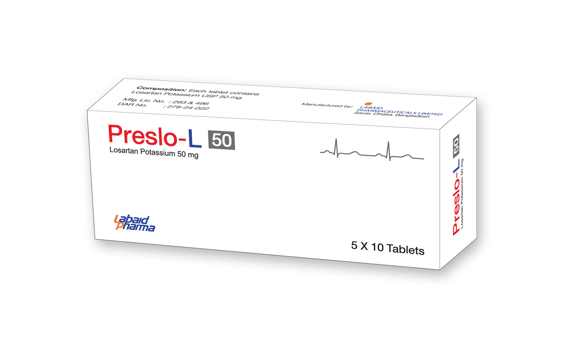 Preslo-L 50 mg Tablet-50's Pack