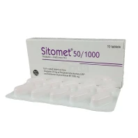 Sitomet 50 mg+ 1000 mg Tablet-10's pack