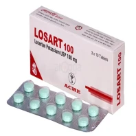 Losart 100 mg Tablet-10's strip