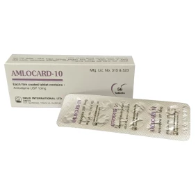 Amlocard 10 mg Tablet-14's Strip