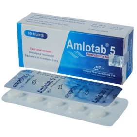 Amlotab 5 mg Tablet-10's Strip