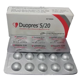 Duopres 5/20 mg Tablet-10 Pcs