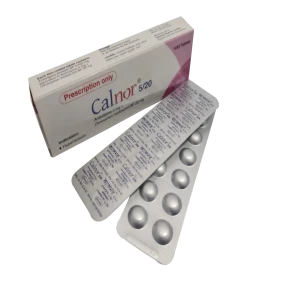 Calnor 5/20 mg Tablet-14's Strip