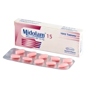 Midolam 15 mg Tablet-20's Pack