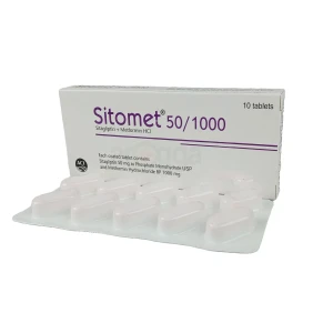 Sitomet 50 mg+ 1000 mg Tablet-10's pack