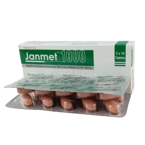 Janmet 50 mg+1000 mg Tablet -10's strip
