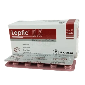 Leptic 0.5 mg Tablet-10's strip