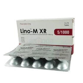 Lino-M XR 5/1000 mg Tablet-10's strip