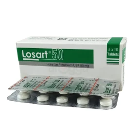 Losart 50 mg Tablet-10's strip