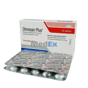 Olmesan Plus (20 mg+12.5 mg) Tablet-15's Strip