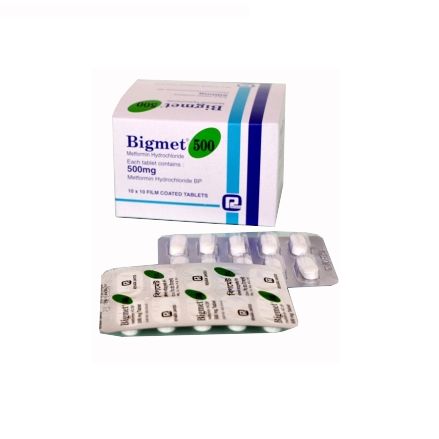 Bigmet 500 mg Tablet-10's Strip
