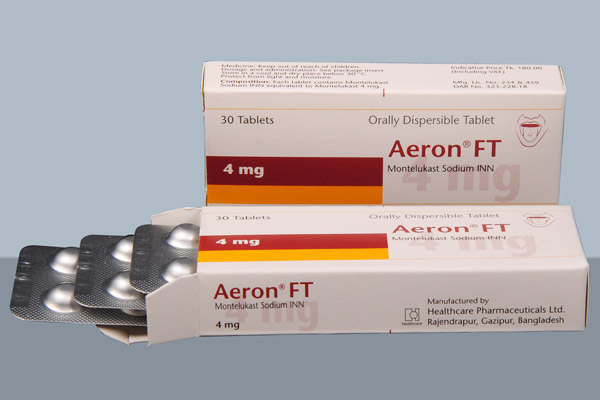 Aeron FT 4 mg Tablet-10's Strip