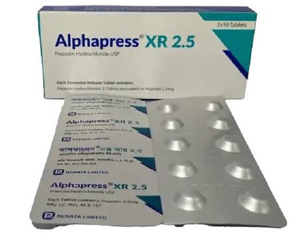 Alphapress XR 2.5 mg Tablet-10 pcs