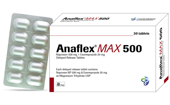 Anaflex Max 500 mg Tablet-10's strip