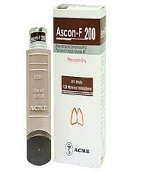 Ascon-F Inhaler(200mcg+6 mcg)/Puff-200 Metered Doses