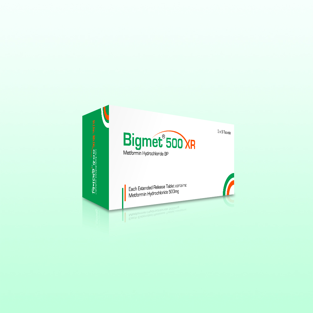 Bigmet XR 500 mg Tablet-6's Strip