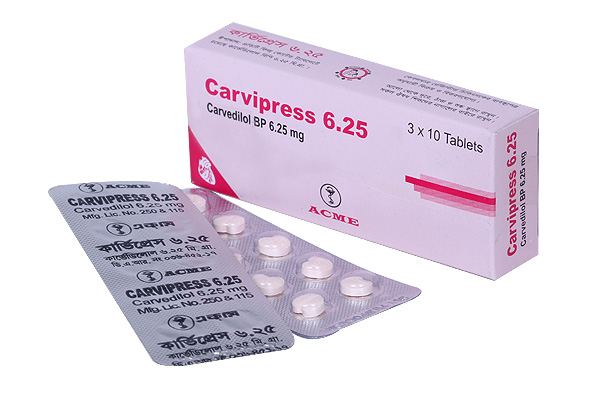 Carvipress 6.25 mg Tablet-10's Strip