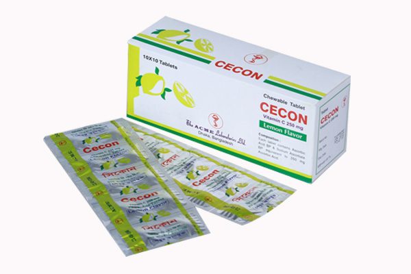 Cecon 250 mg Chewable Tablet-10's Strip