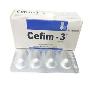 Cefim-3 200 mg capsule-4's Strip