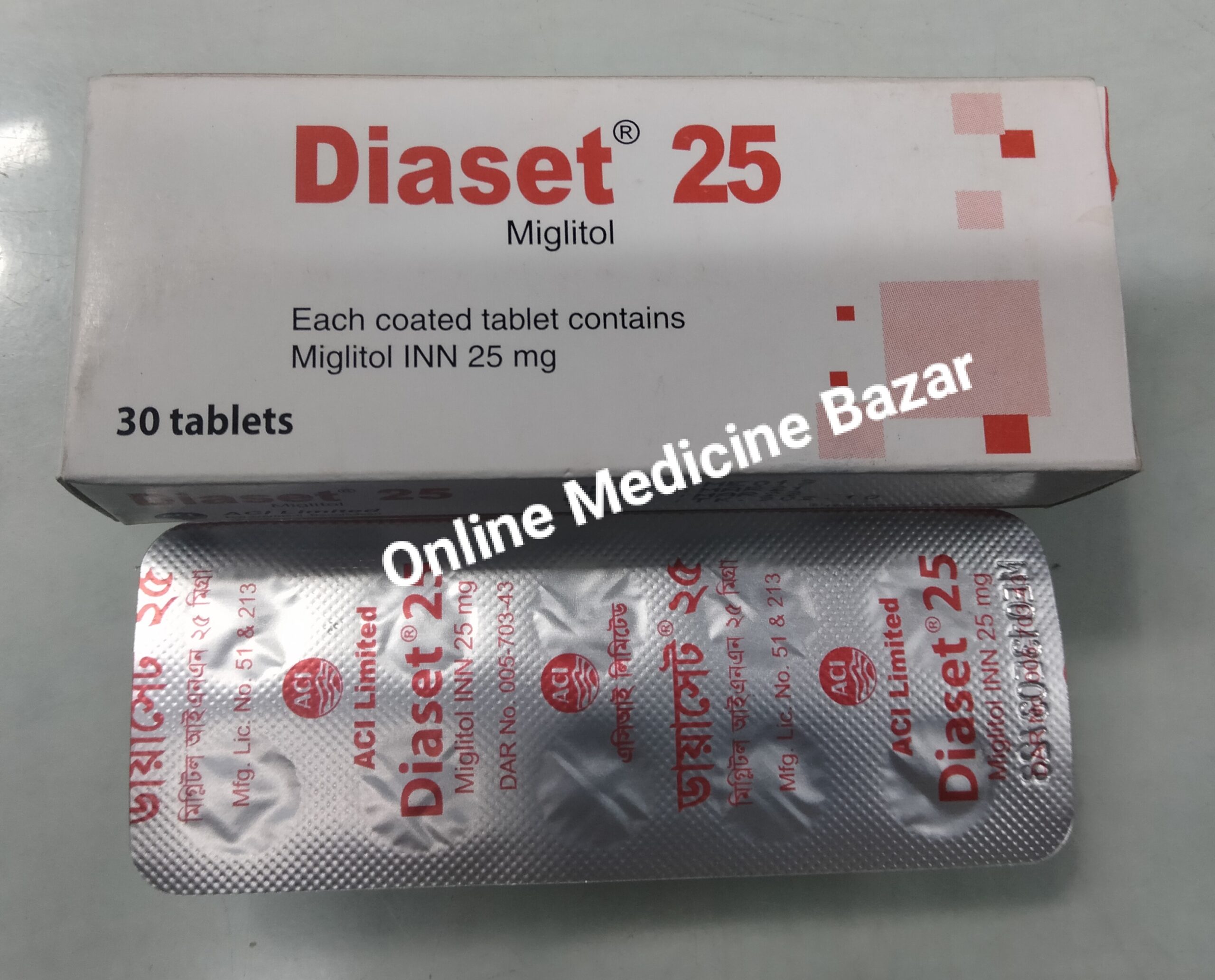 Diaset 25 mg Tablet-10's Strip