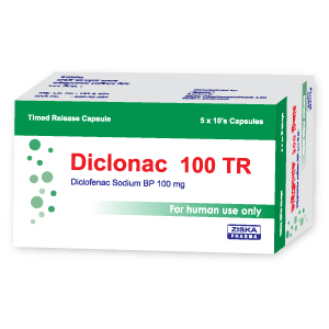 Diclonac TR 100 mg Tablet-50's pack