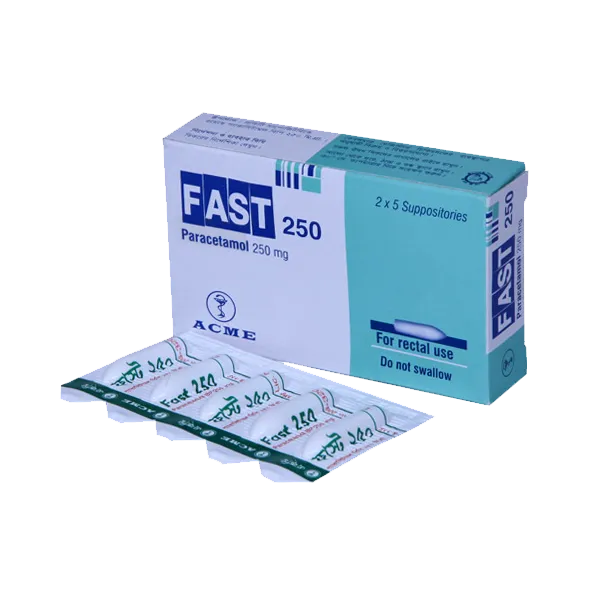 Fast 250 mg Suppository-5's Strip