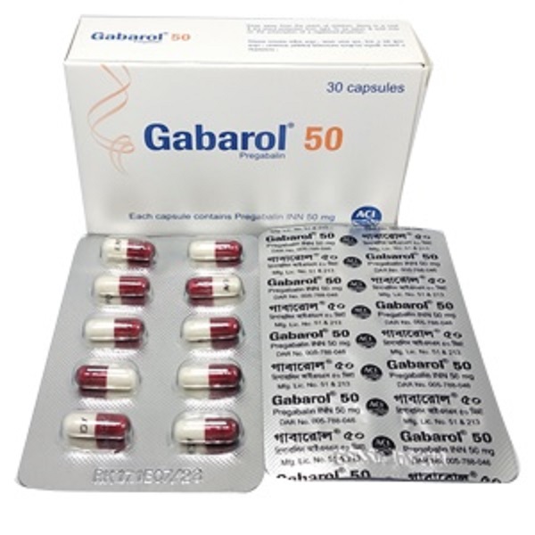 Gabarol 50 mg Capsule-10's strip