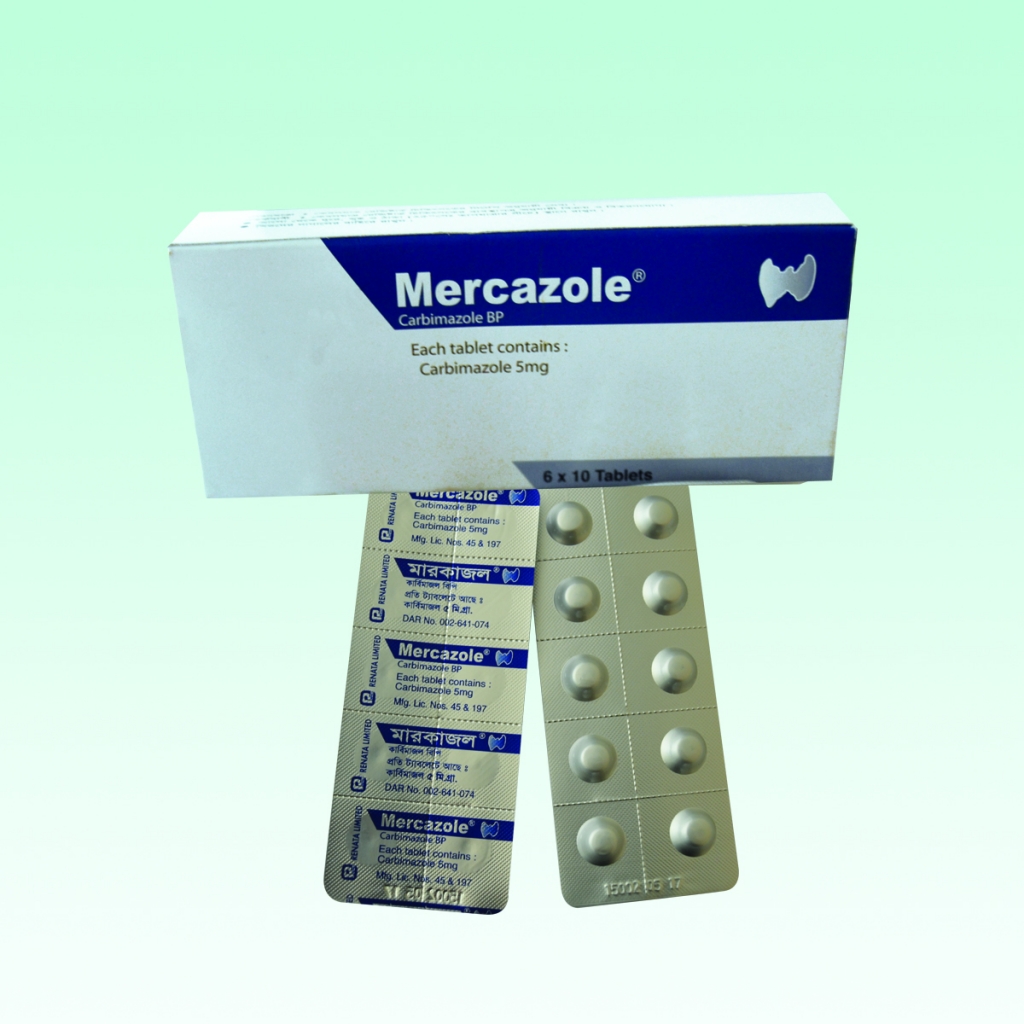 Mercazole 5 mg 30's pack