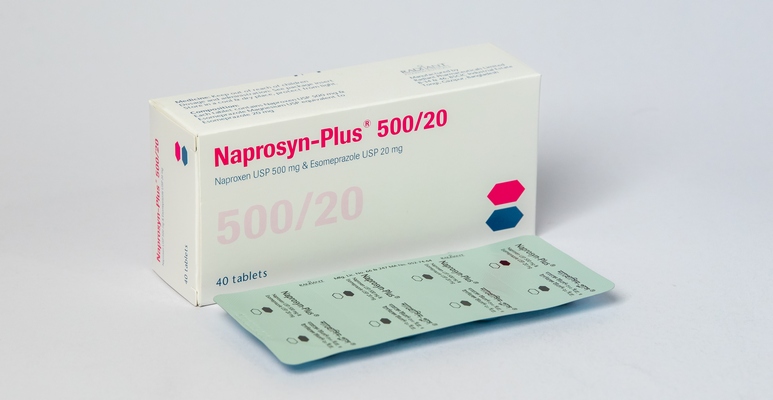 Naprosyn Plus [500 mg+20 mg] Tablet-8's Strip