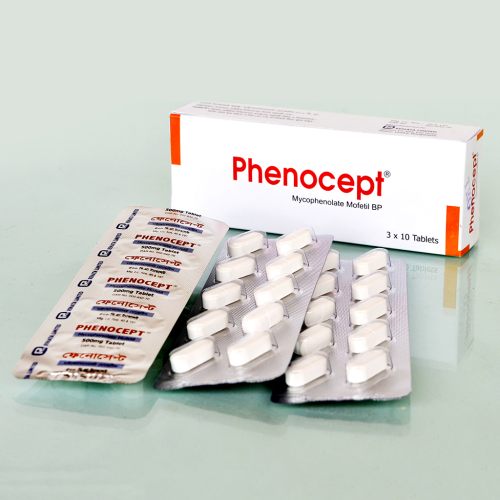 Phenocept 500 mg Tablet-10's strip