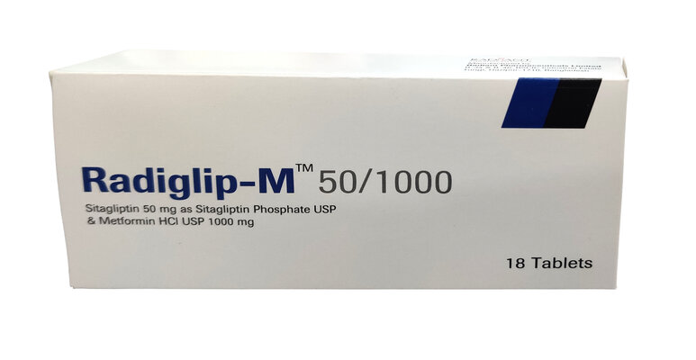 Radiglip-M 50 mg+1000 mg Tablet -18's Pack