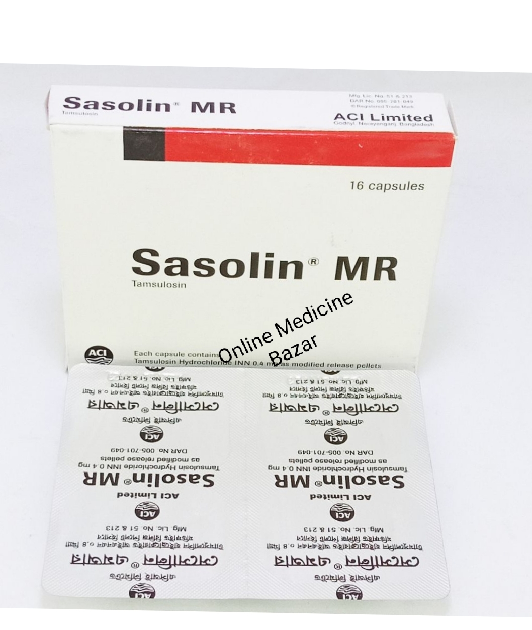 Sasolin MR 0.4 mg Capsule-8's strip