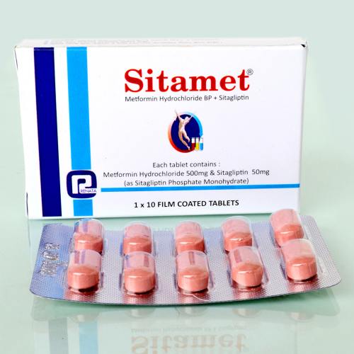 Sitamet 500 mg Tablet-10's Pack