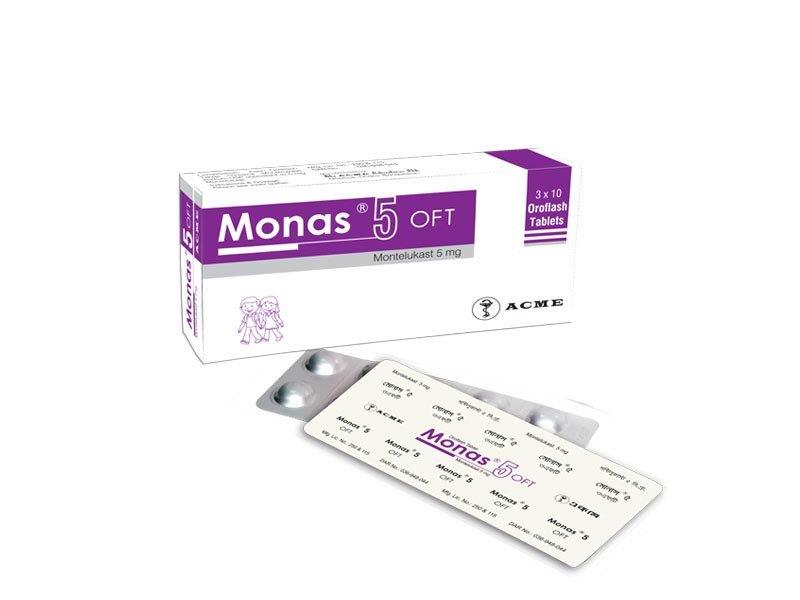 Monas 5 OFT mg -10's strip