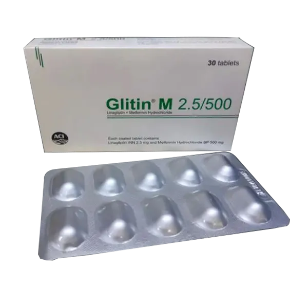 Glitin 2.5 mg+500 mg Tablet-10's strip