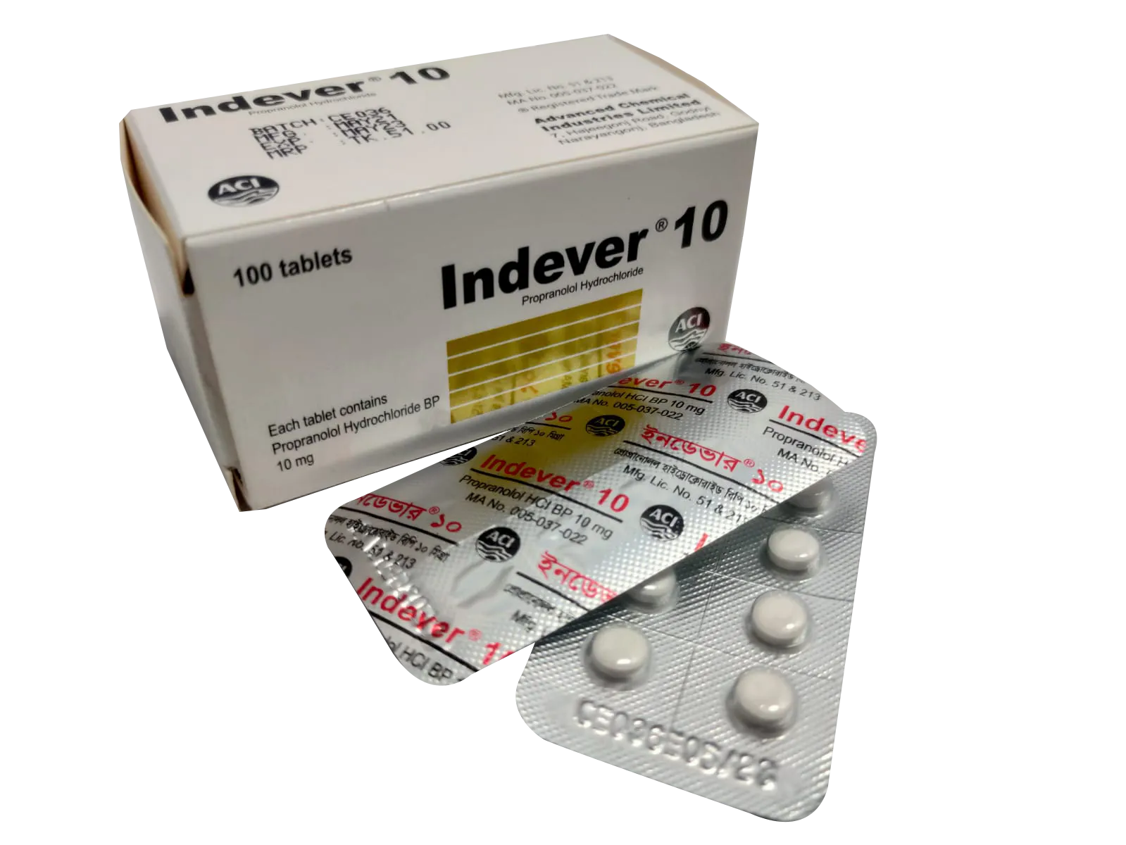 Indever 10 mg Tablet-10's strip