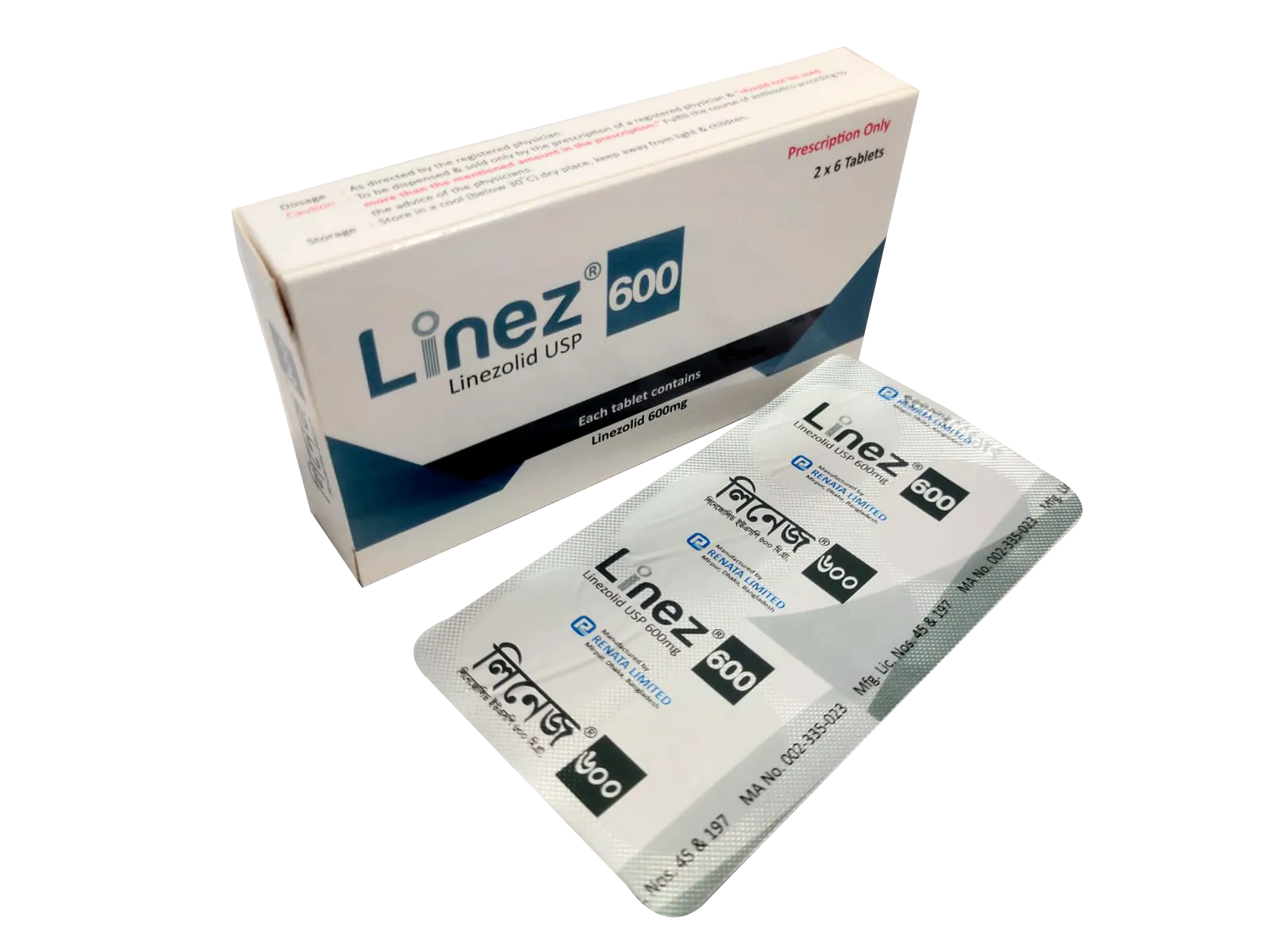 Linez 600 mg Tablet-6's strip