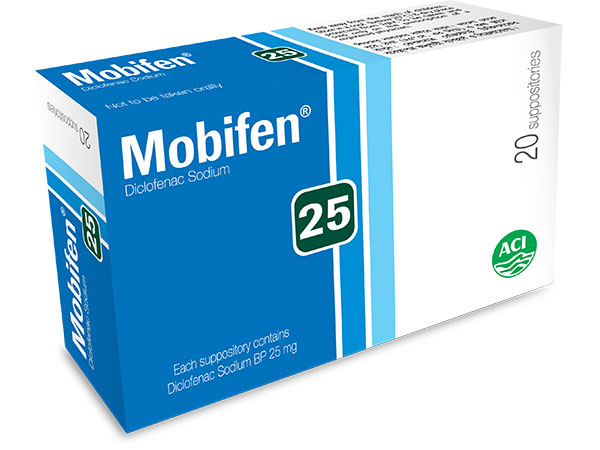 Mobifen 25 mg Suppository-20's pack