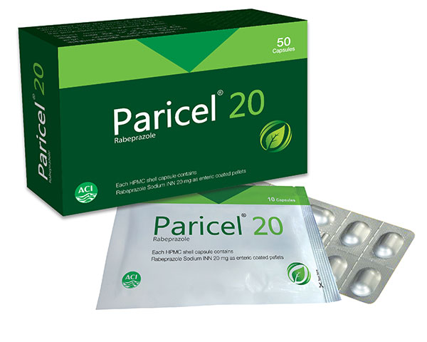 Paricel 20 mg Capsule-10's strip