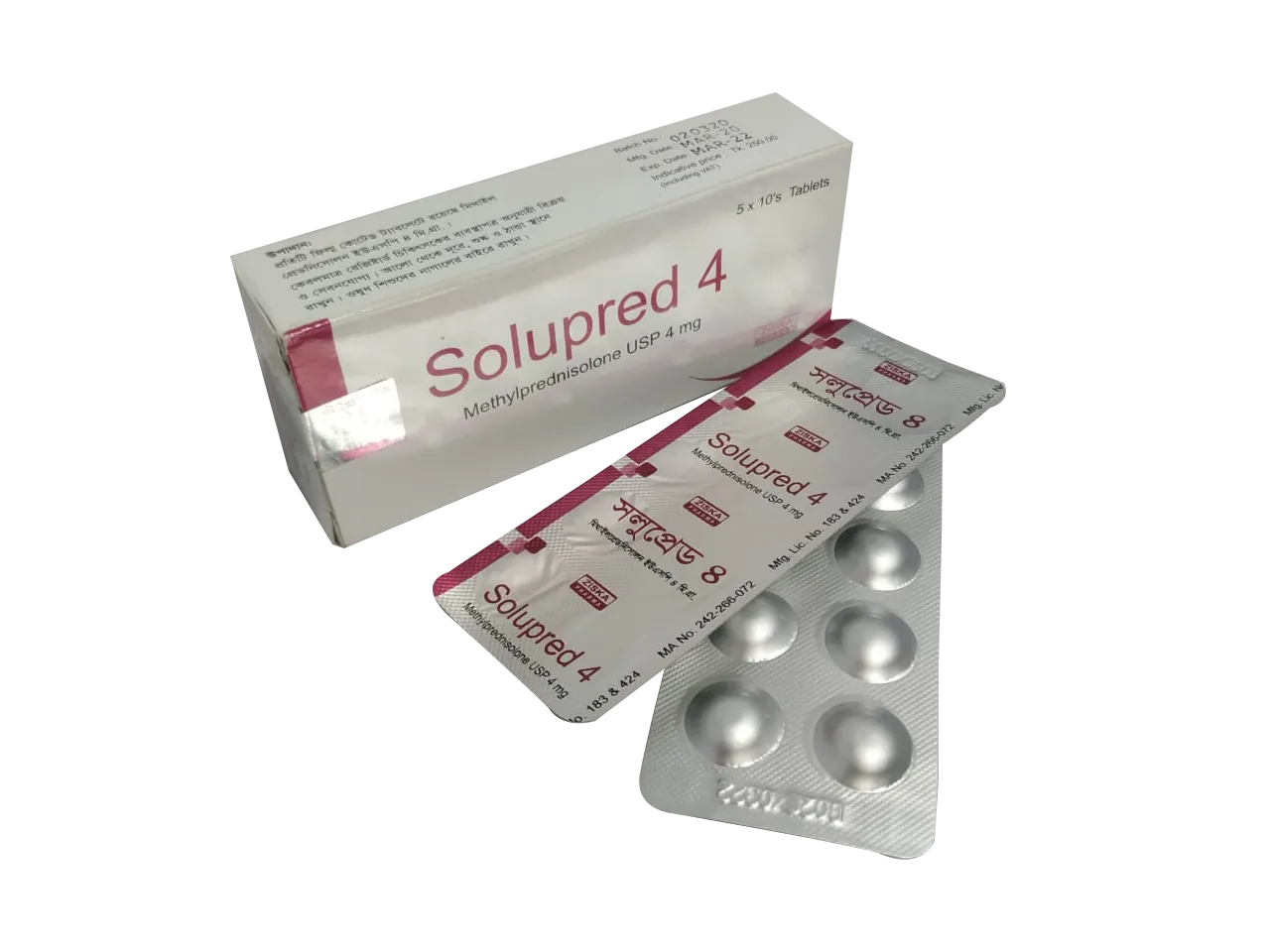 Solupred 4 mg Tablet-10's Strip