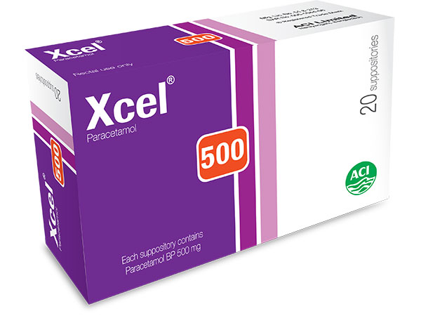 Xcel 500 mg Suppository-20's Pack