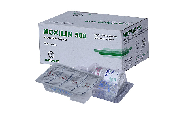 Moxilin [500 mg/vial] IM/IV Injection -5's pack