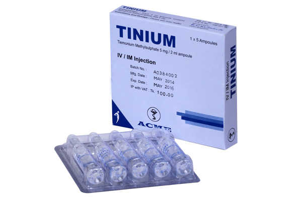 Tinium 5 mg/2 ml IM/IV Injection-5's Pack